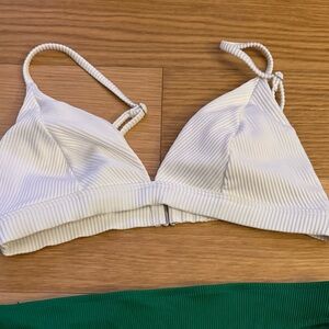 H&M White and Green Bikini